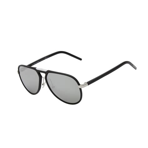 dior al13.9o nt black silver|Mens 51 mm Matte Silver Sunglasses by Dior 827886150960.